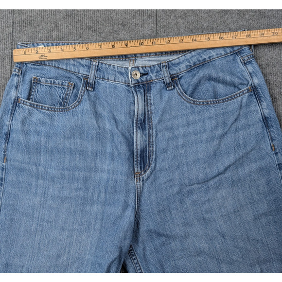 Rag & Bone Lori Mid Rise Crop Jeans Womens 32 Featherweight Wide Leg Relaxed - Picture 2 of 9